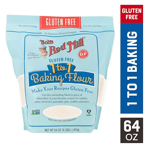 Bob's Red Mill Gluten Free 1 to 1 Baking Flour, 64oz (Pack of 1) - Non GMO, Vegan, Kosher 4