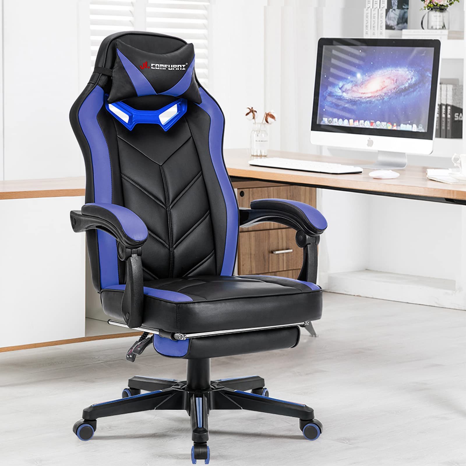 Jl comfurni gaming chair with footrest Clearance