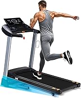 Vista 1 de Cinta de correr resistente para el hogar, 18% de inclinación automática, capacidad de 400 libras, 3.5 HP, velocidad de 0.5 a 12 MPH, cinturón ancho