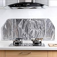Vista 7 de Housoutil Protector de protección antisalpicaduras, protector de estufa de gas, aceite de aluminio para protector de aceite de cocina, protector