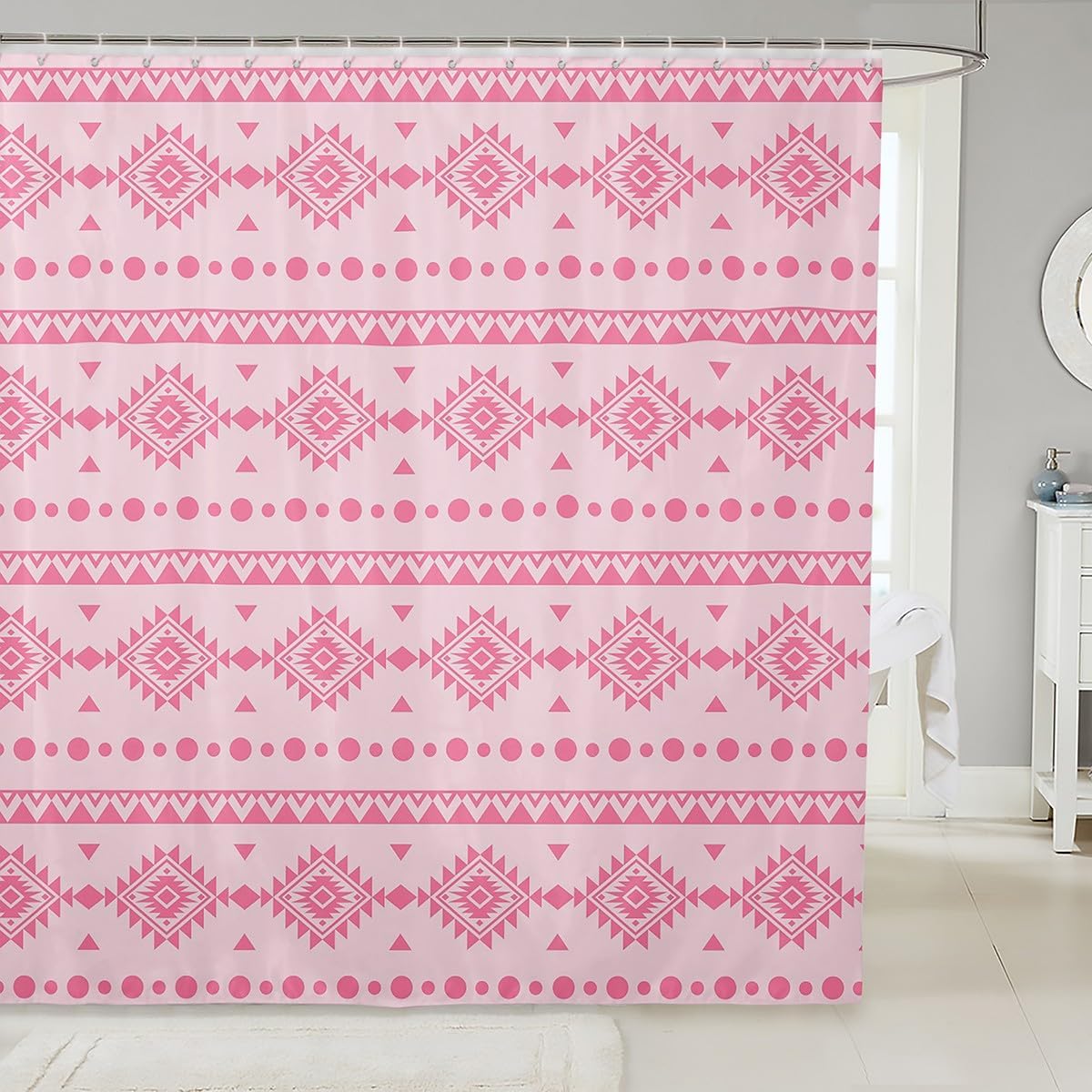 Erosebridal Bull Skull 72 X 78 Inch Shower Curtain, Western Cowboy Bath Curtain for Bathroom, Southwestern Native Bathroom Accessories, Boho Aztec Ethnic Horns Fabric Shower Curtains