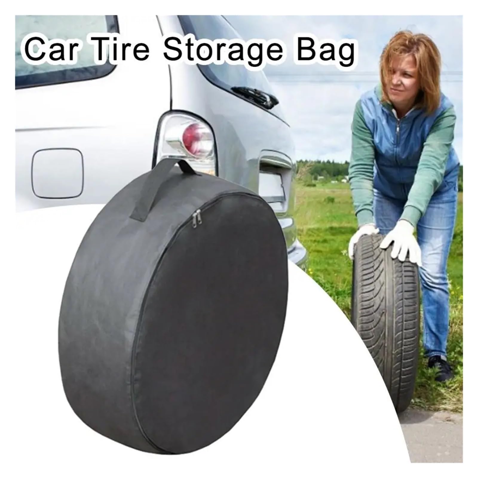 Auto-Ersatzreifenabdeckungen, 2 Stück, Aufbewahrungstasche für Autoreifen, Universal-Auto-Reifenabdeckung, Ersatzreifen-Radtasche, Reifenersatzaufbewahrung, Tragetasche, tragbare Radschützer