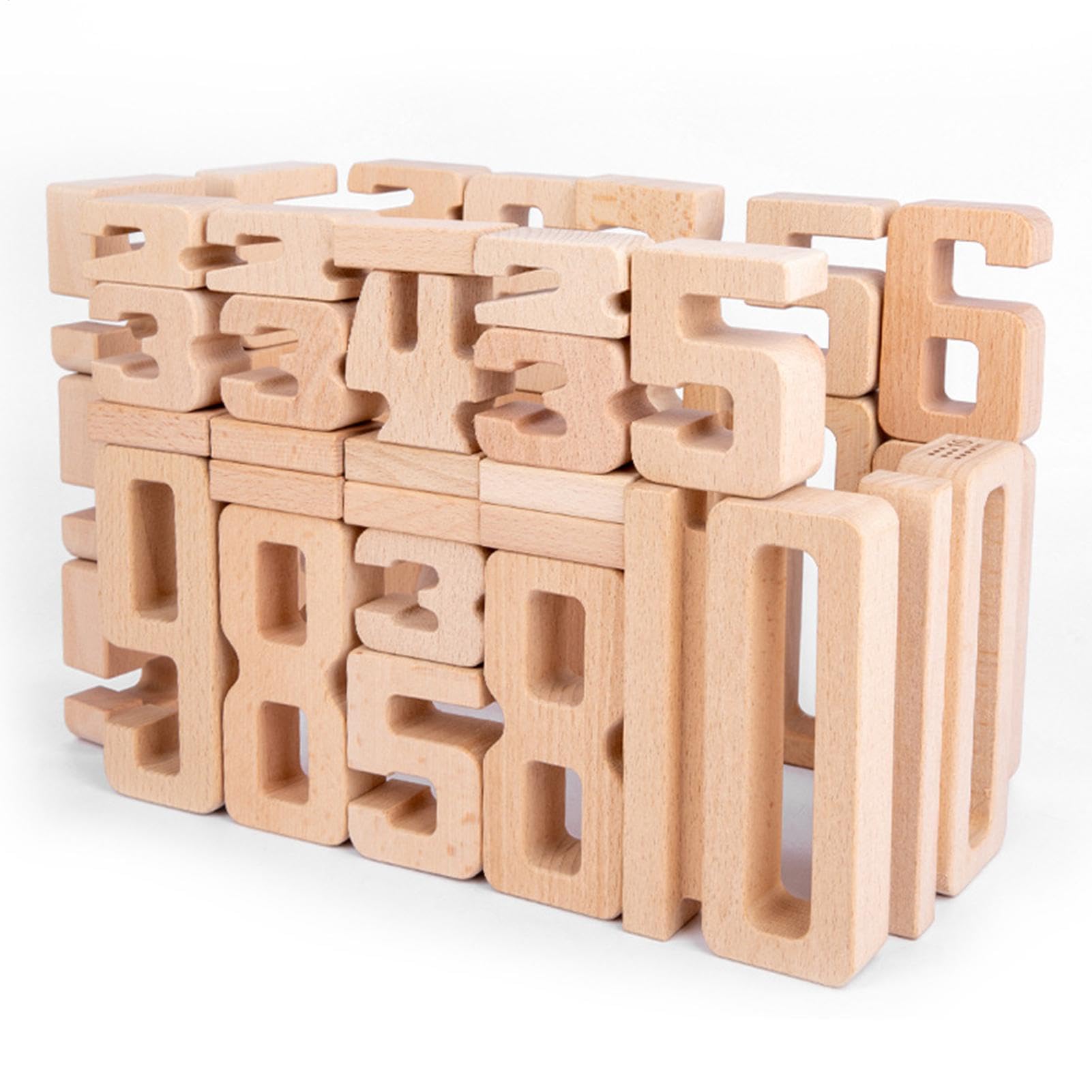 Zahlenblöcke Mathe Holz Mathespielzeug Zählen Sortieren Stapeln | Feinmotorische Entwicklung Pädagogisches Sortier- und Bauspiel für Vorschulkinder und Kleinkinder zum Frühlernen