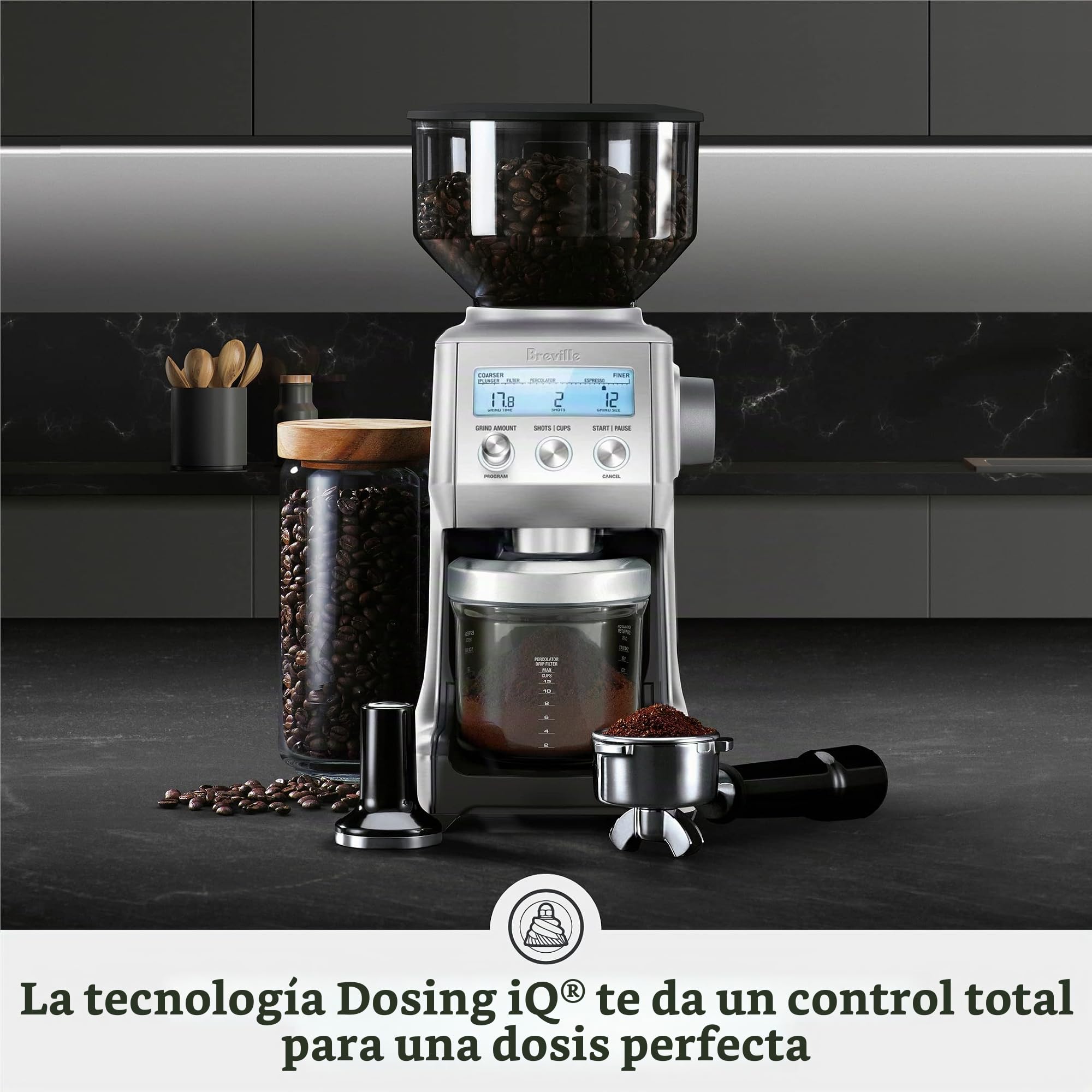 Breville BCG820BSSXL Smart Grinder Pro - Stainless Steel Conical Burr Coffee Grinder by Breville