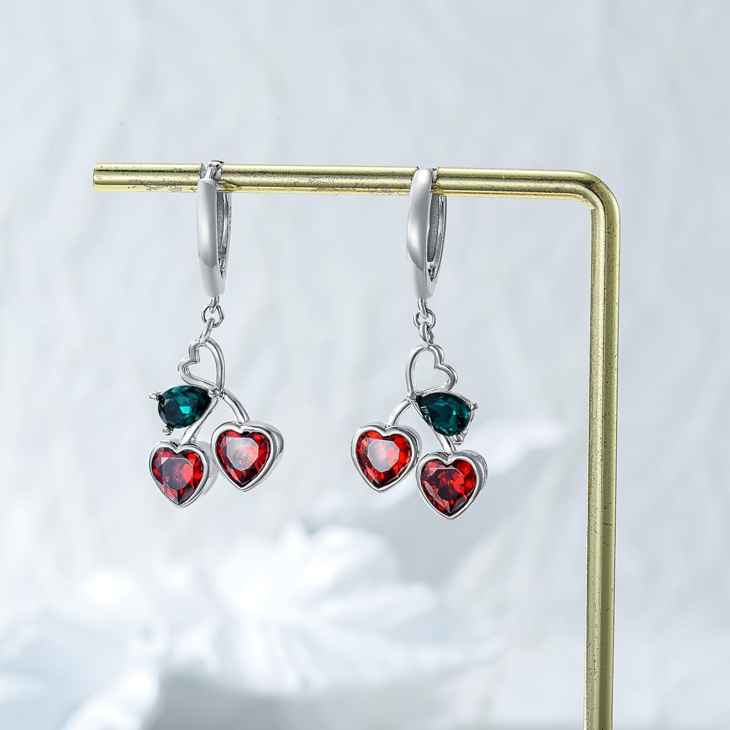 Lemon/Watermelon/Strawberry/Pineapple Earrings 925 Sterling Silver Fruit Hoop Earrings Fruit Jewelry Gift for Women - Image 3