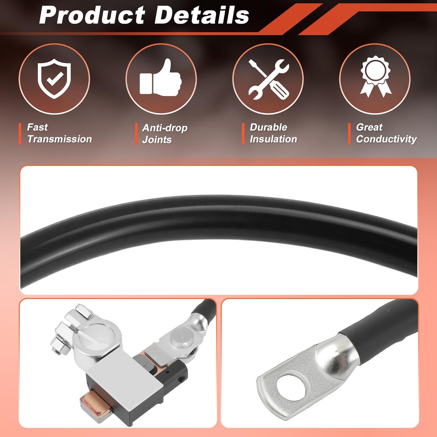 Battery Negative Sensor Cable for Kia Sorento 2019 2020 Ground Wire Terminal Connector for Kia Telluride 2020 2021 2022 Replace 37180-S9000 37180-C6500