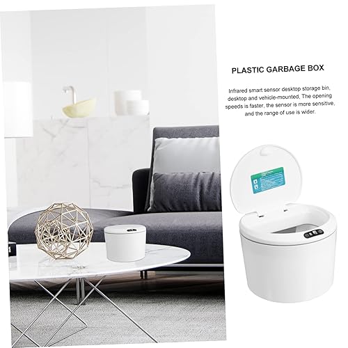Miniatura 6 de Cabilock Bote de basura inteligente con bolsillos de almacenamiento para automóvil, contenedor de basura sin contacto, cubo de basura para baño,