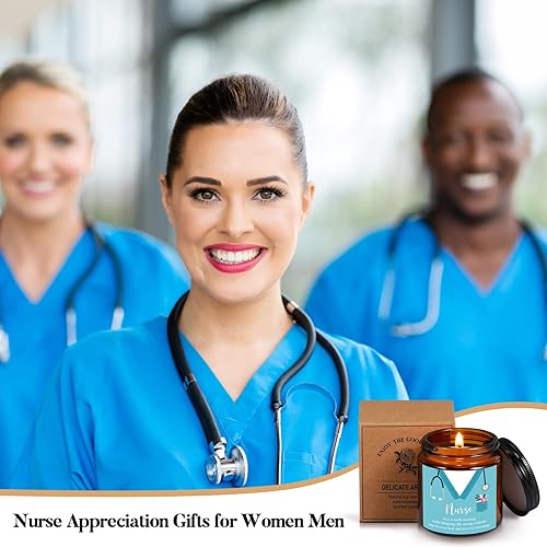 Miniatura 7 de Yexiya 16 velas para enfermeras de 3.5 onzas, regalos para enfermeras para mujeres y hombres, velas perfumadas de cera de soja, regalos de
