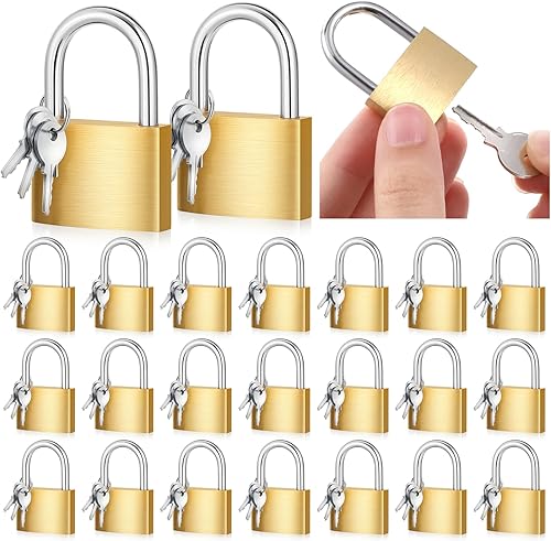 24 candados de latón macizo con llaves iguales, cerraduras de casillero con las mismas llaves, resistentes a la intemperie, resistentes a la