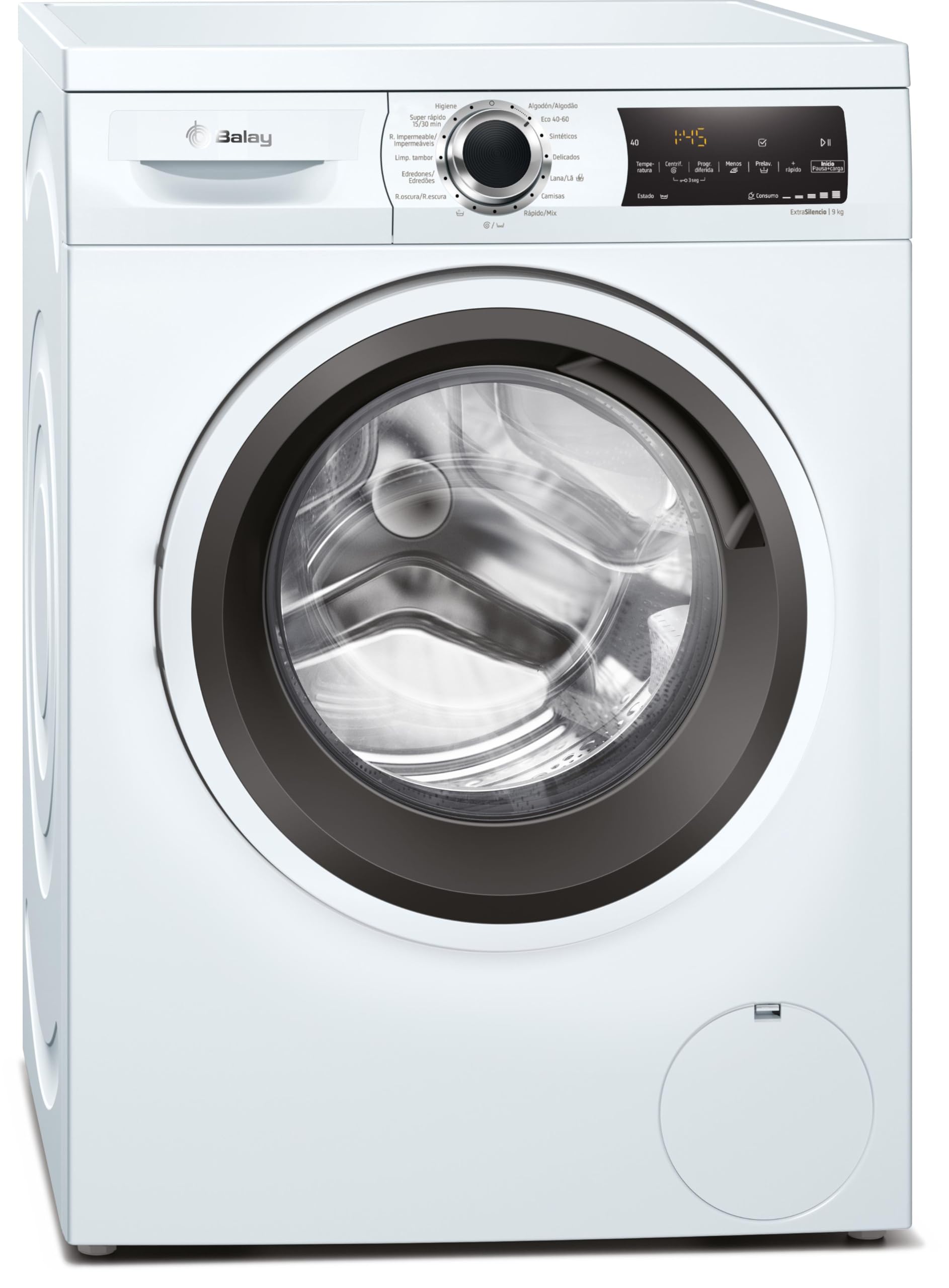Balay - Washing machine, free installation, 9 kg, Super Fast and Fast Program/mix, White, 3TS993BP, standard entry