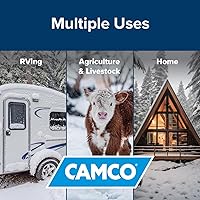 Vista 6 de Camco 25-Ft Heated Water Hose for RV - Water Line Freeze Protection Down to -20°F/-28°C - Features Energy-Saving Thermostat & Includes Adapter for