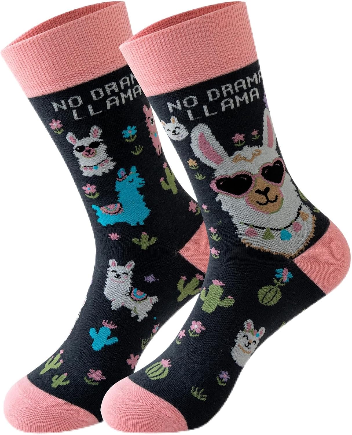 Funny Llama Socks for Women, Novelty Gift for Llama Lovers