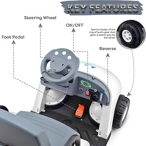 Miniatura 6 de Kid motorz Junior 6V Pro Carrito de golf Ride-On color blanco