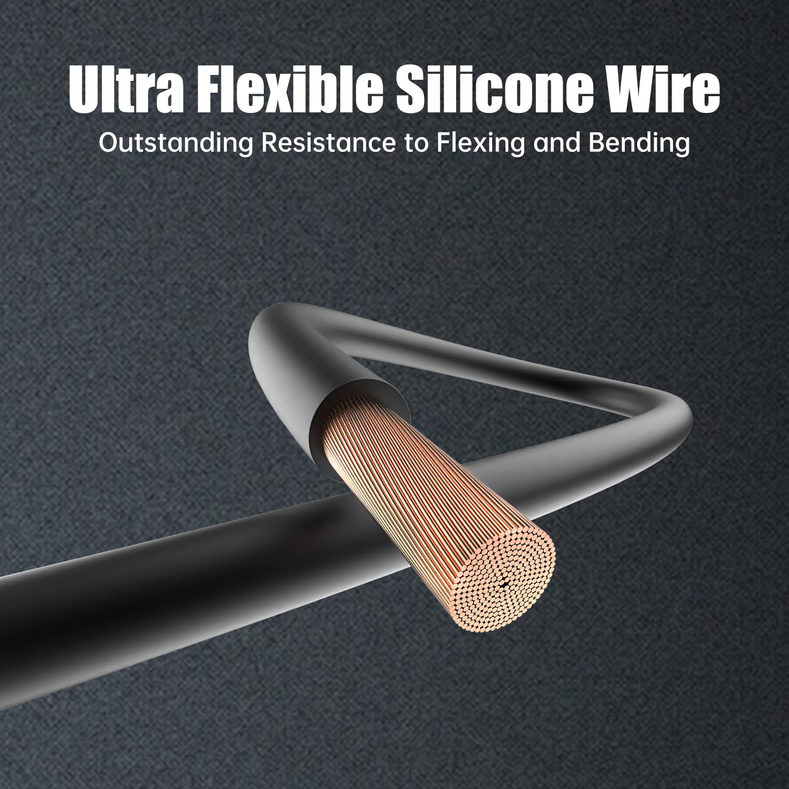 Alambre de calibre 18 100 % cobre y silicona, 100 pies negro + 300 pies rojo, cable eléctrico trenzado flexible de 18 AWG para automoción, batería, UAV, motor, energía solar | nominal 600 V 200 ℃