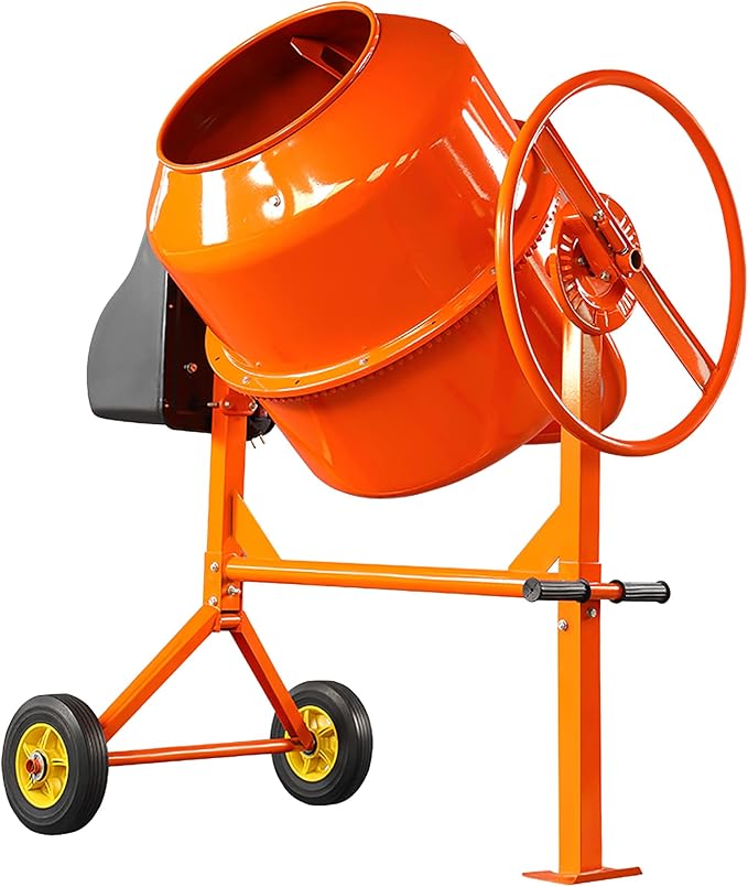 Electric Concrete Mixer, 350W Portable Cement Mixer Machine,2.5 Cubic