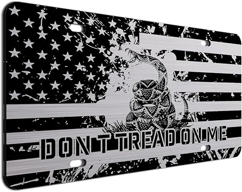 Miniatura 25 de JASS GRAPHIX Placa de matrícula personalizada con la bandera estadounidense de línea amarilla, homenaje personalizado a despachadores y operadores