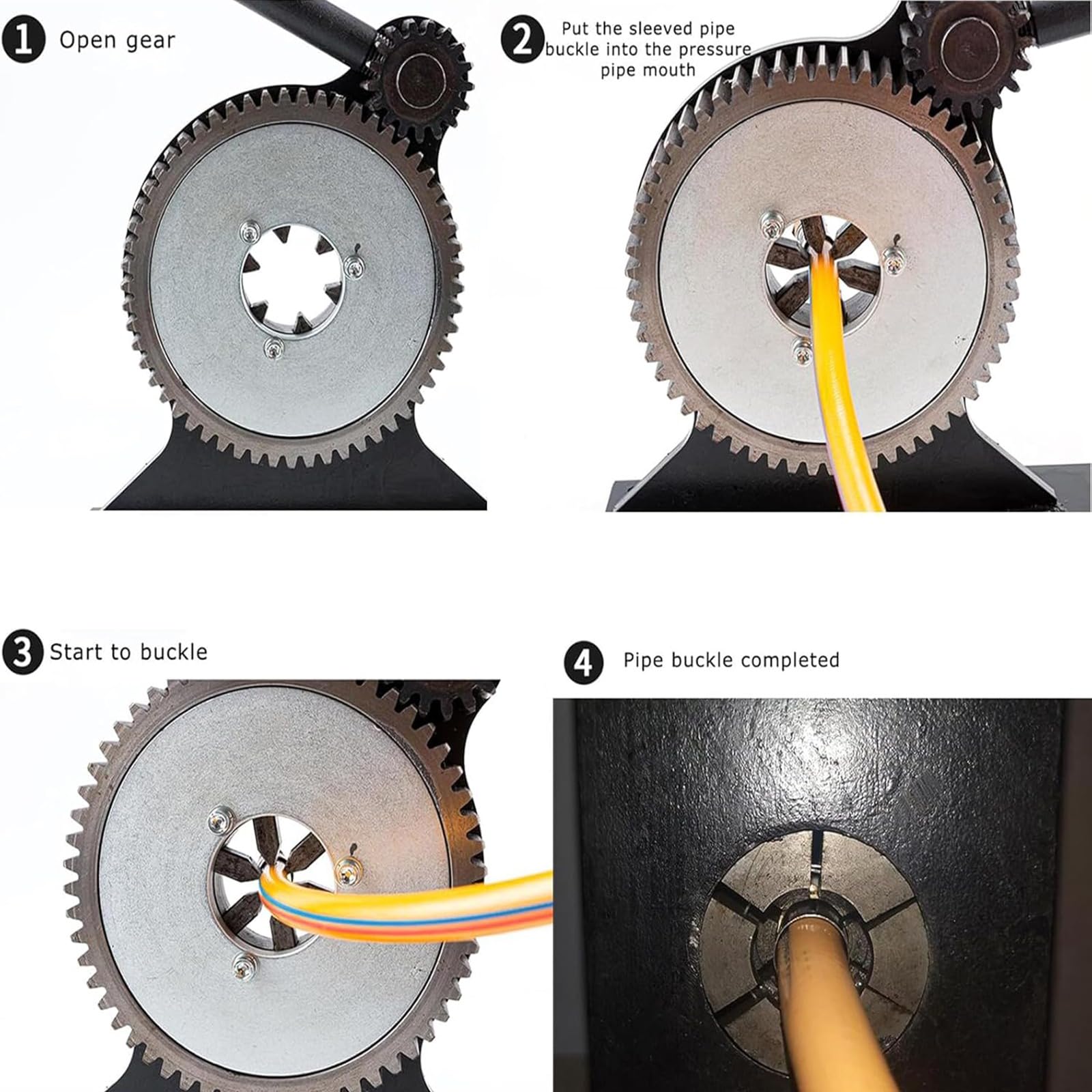Ręczna zaciskarka do węży z przekładnią zębatą do zaciskania węży wlotowych, powrotnych i wylotowych pomp, zakres 4 mm–33 mm, wydajna obsługa uchwytu