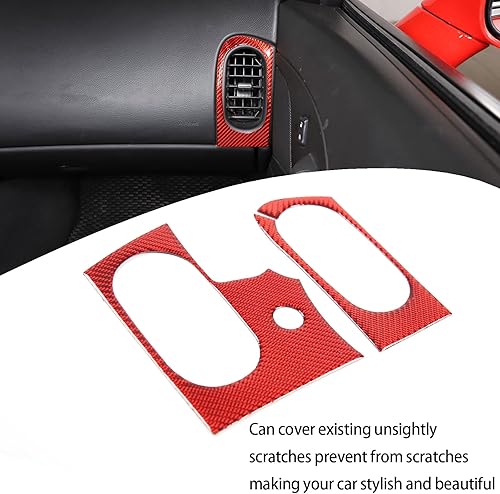 Miniatura 2 de Lcojicep Marco de ventilación lateral para consola de automóvil compatible con Corvette C6 Z06 ZR1 2005-2013, consolas centrales automotrices de