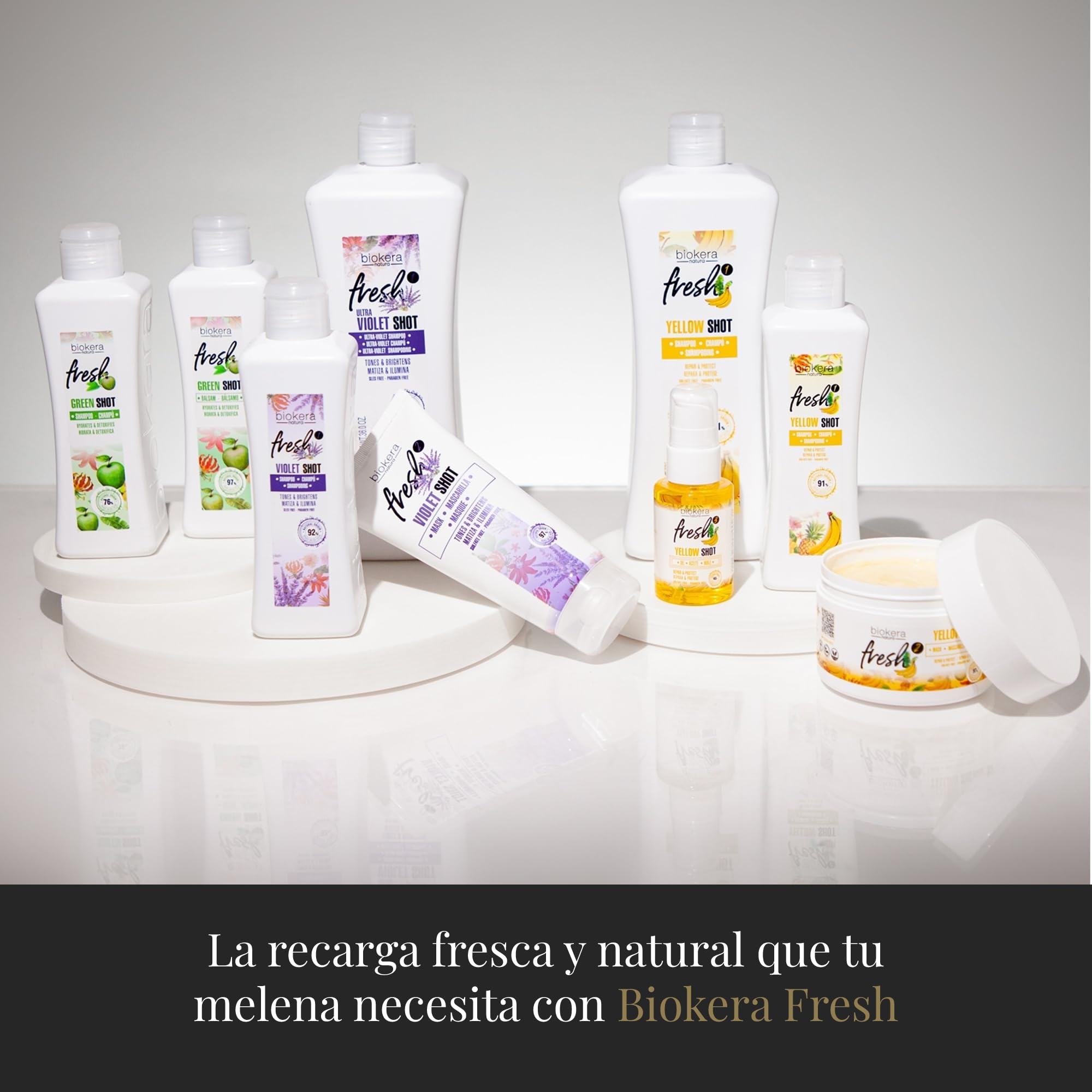 Biokera Fresh Violet Shot Mascarilla Matizadora 200 ml para Cabellos Rubios