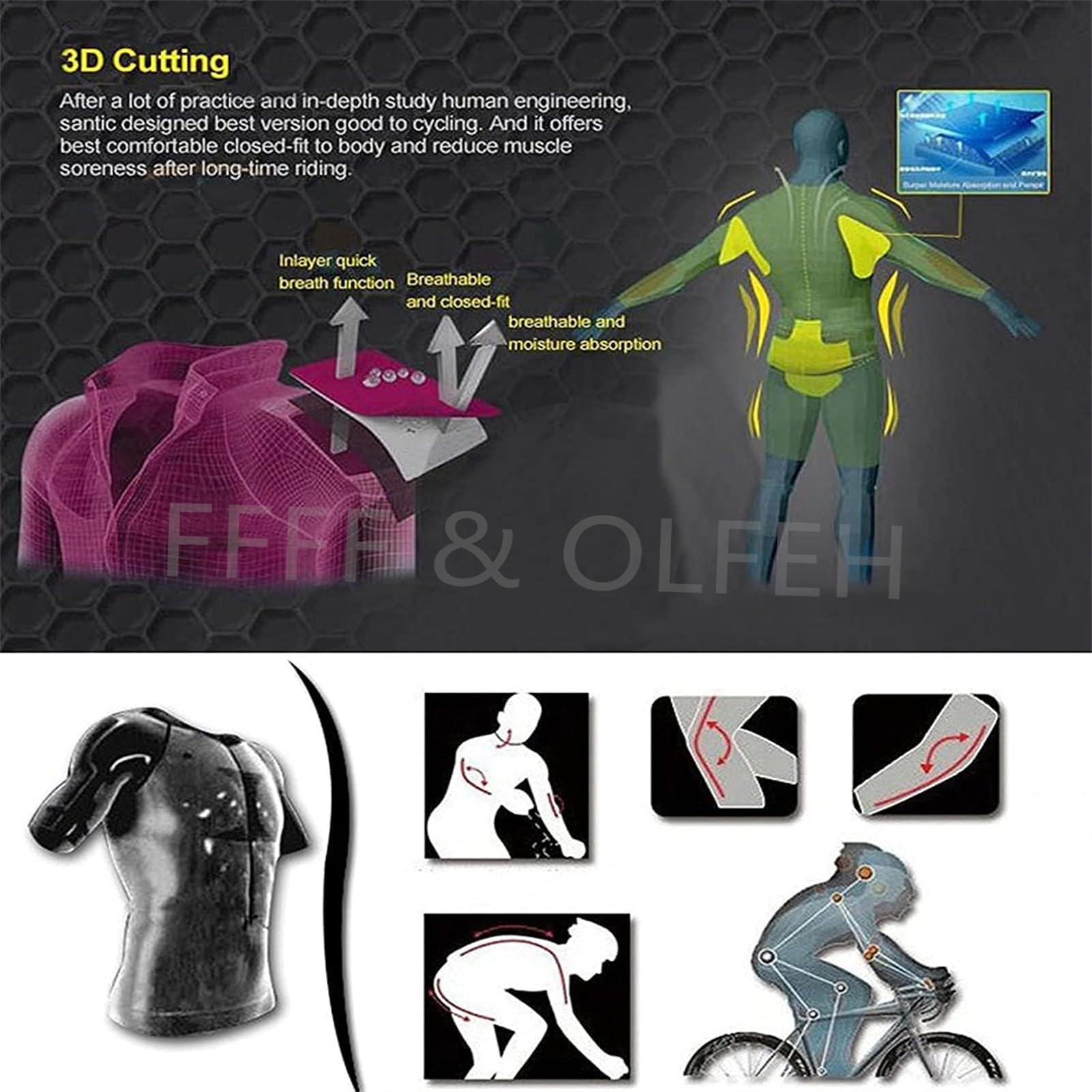 Summer Cycling Skinsuit Triatlón for Hombres, Pro Manga Corta Traje de Ciclismo con Gel Pad Ropa de Deporte Exterior Triatlón Ropa