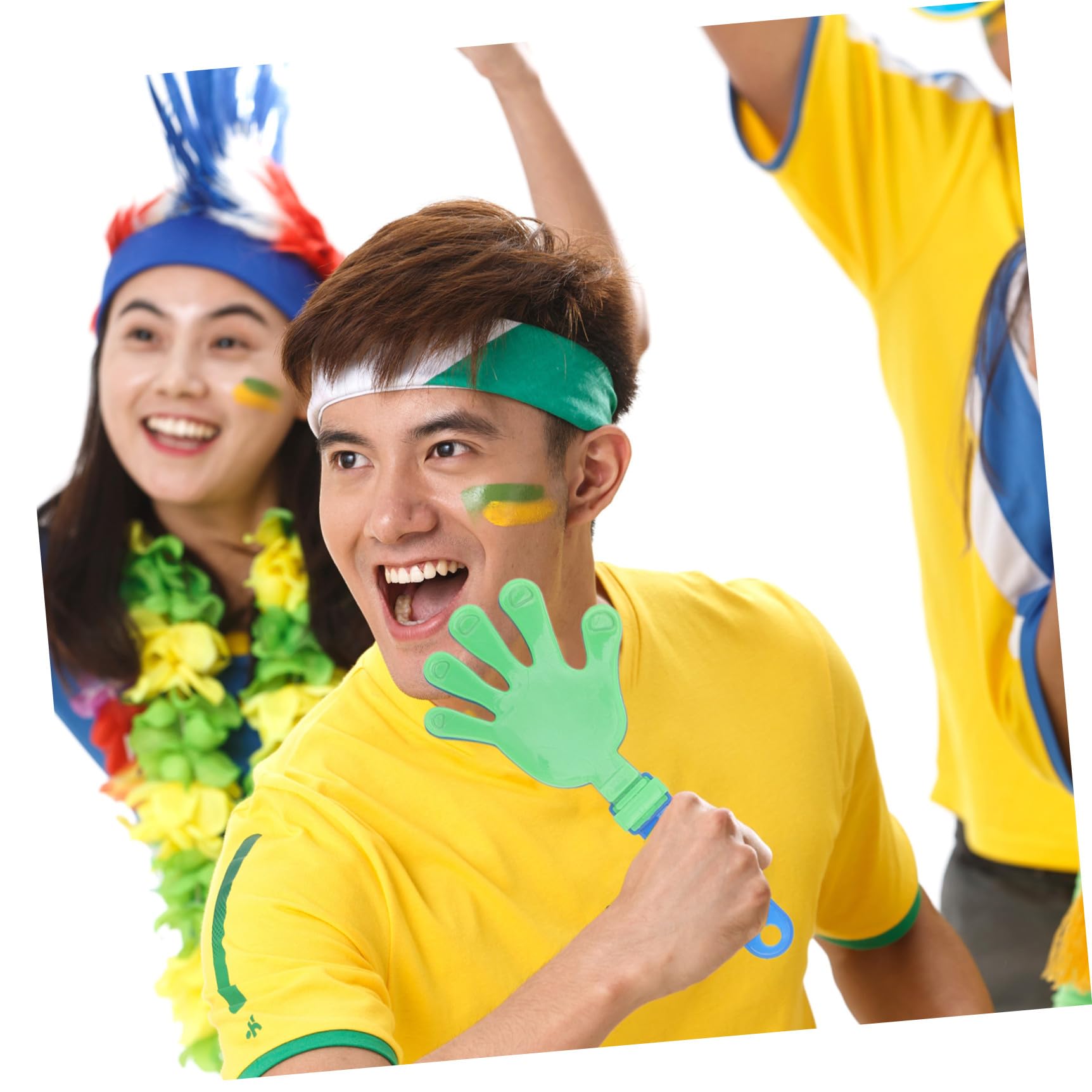 Kisangel Main Qui Claque en Plastique Dispositif De Clappement Léger 7.09 Pouces pour Décoration De Fêtes Carnaval Concert Jeux D'Ambiance