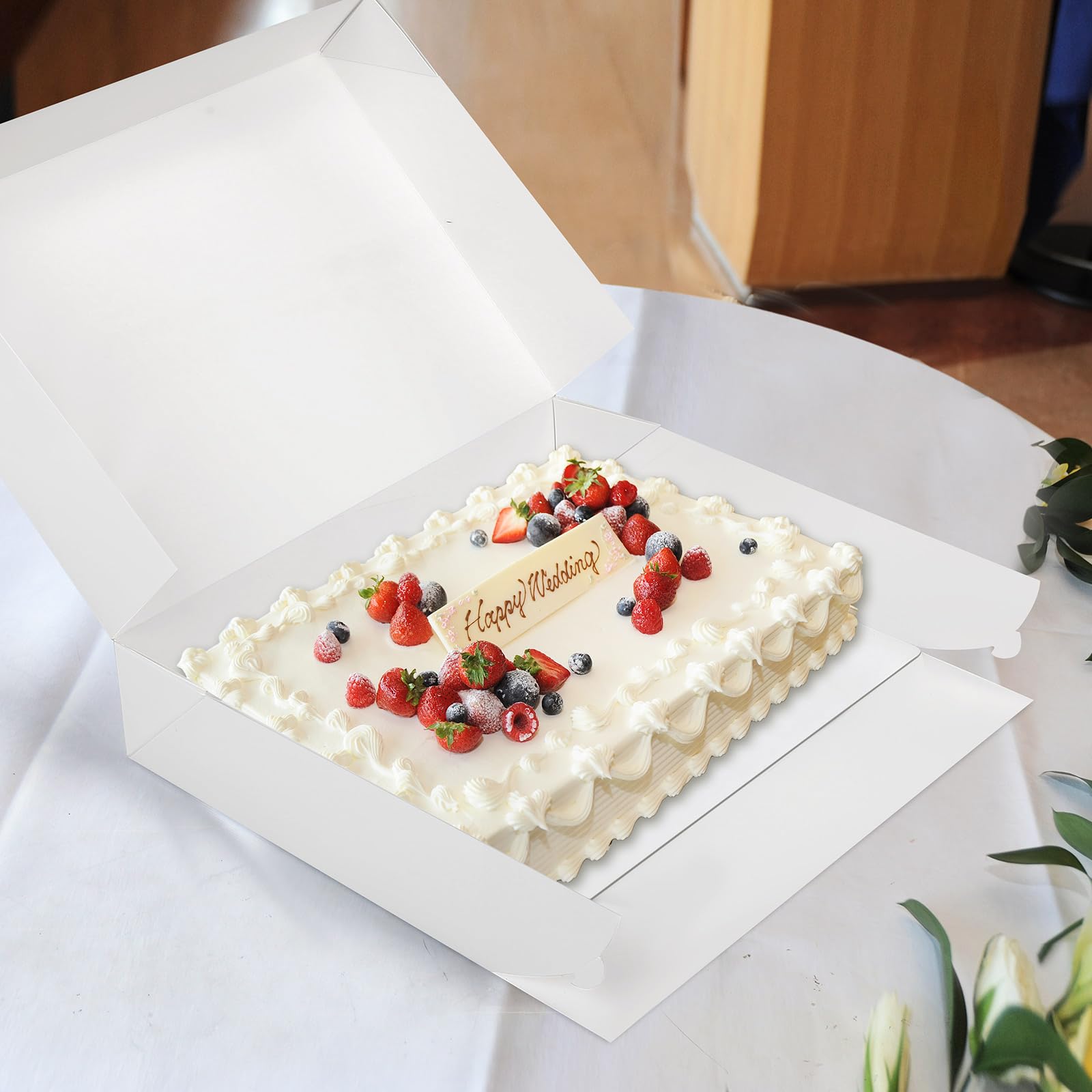 Newtay Kuchenschachteln 12 Stück Mit Platten - 48x36x10 Cm Mit Fenster