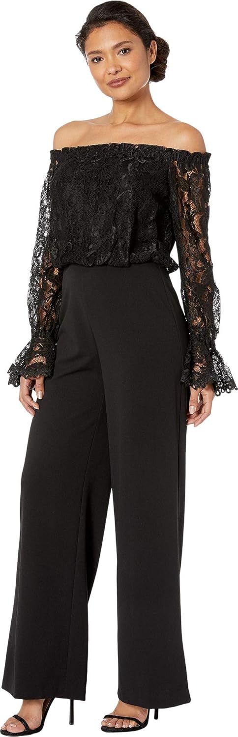 Adrianna Papell womens Lace and Crepe Jumpsuit - Image 2