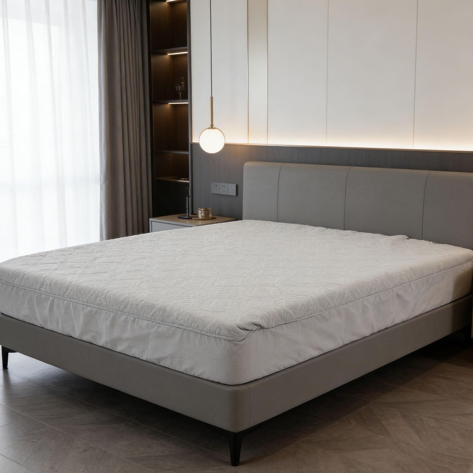 SECFOU Proteggi Materasso Trapuntato in Cotone Copertura Completa 360° per Camera da Letto e Dormitorio, Morbido e Traspirante