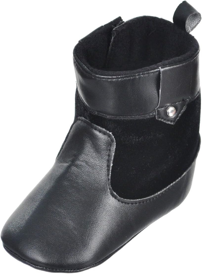 Luvable Friends Unisex Baby Crib Shoes, Black, 12-18 Months M US Infant