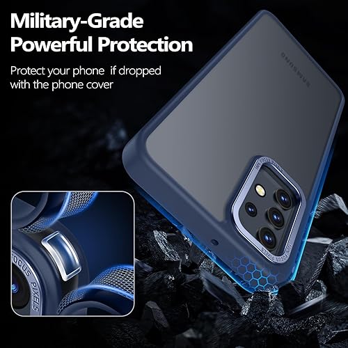 Miniatura 7 de Rayboen Funda para Samsung Galaxy A32 5G, translúcida esmerilada con parte trasera de silicona con borde de piel, antihuellas, antiarañazos, funda