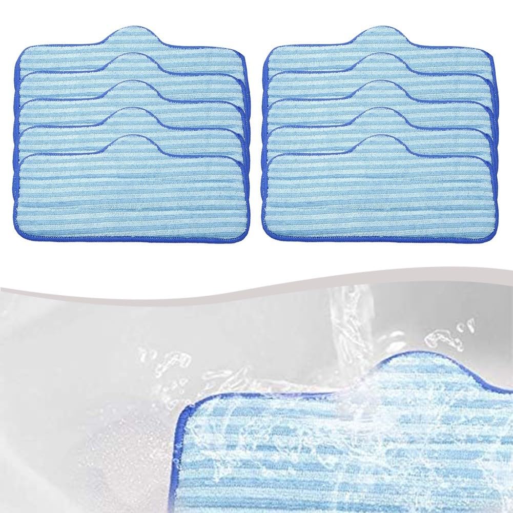 Lot de 10 serpillères réutilisables en microfibre compatibles avec Dupray pour nettoyeur vapeur propre Solution de nettoyage facile
