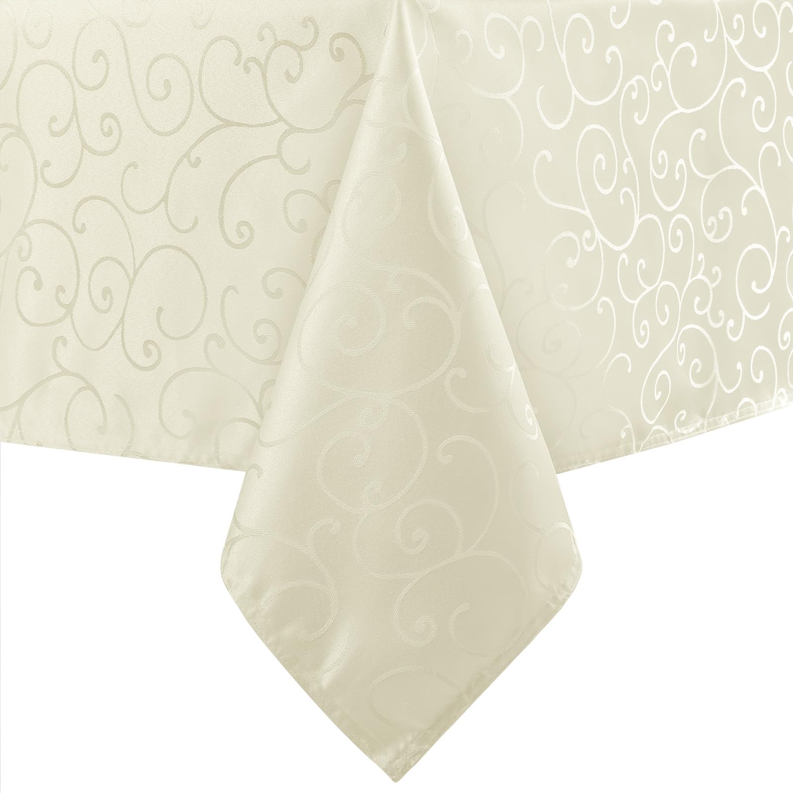 Romanstile large Cream Tablecloth wipe clean 140x280 cm rectangular, Water-Repellent 210GSM, Stain Resistant Spring rectangle Table Cloth for Everyday Dining, Garden Parties, Birthday, Easter, Wedding — image 1