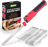 Vista 8 de NutriChef Cuchillo Eléctrico Inalámbrico Fácil de Usar Función de Seguridad Constante ENCENDIDO/APAGADO Cuchillo de Cocina Liviano Para Carvar