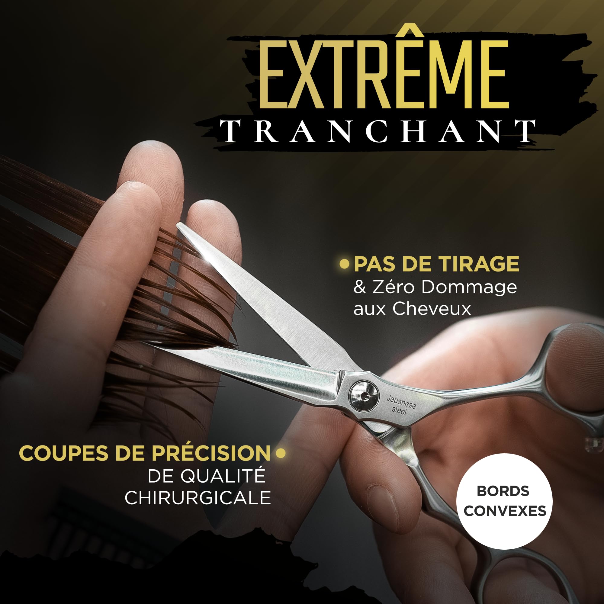 Fagaci Ciseaux Coiffure Gaucher 6 Pouces Acier Japonais