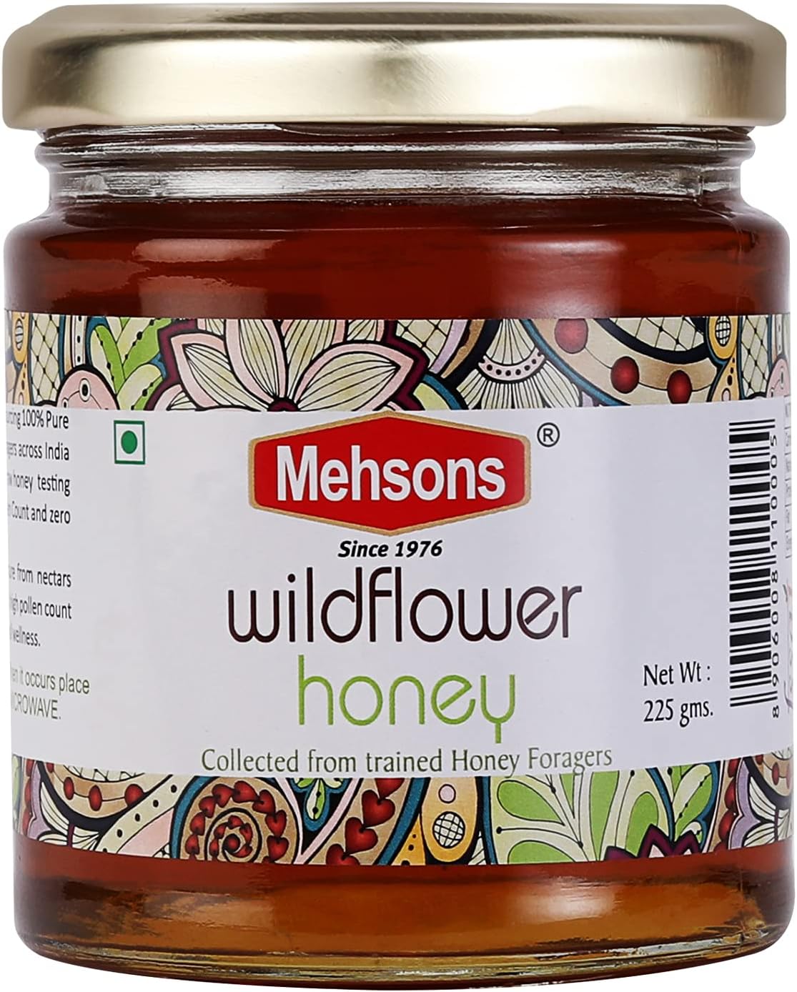 Mehsons Wildflower Honey I 100% Pure Honey I Sourced Directly from Beekeepers I Natural Immunity Booster I 225 Grams