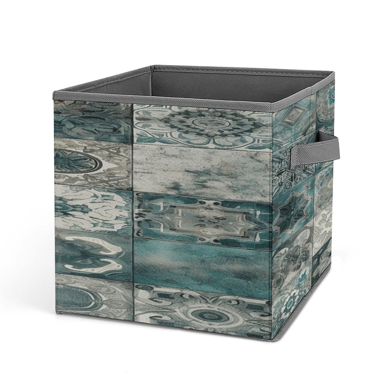 Fekiloot Style Green And Dark Beige Storage Bins Storage Baskets