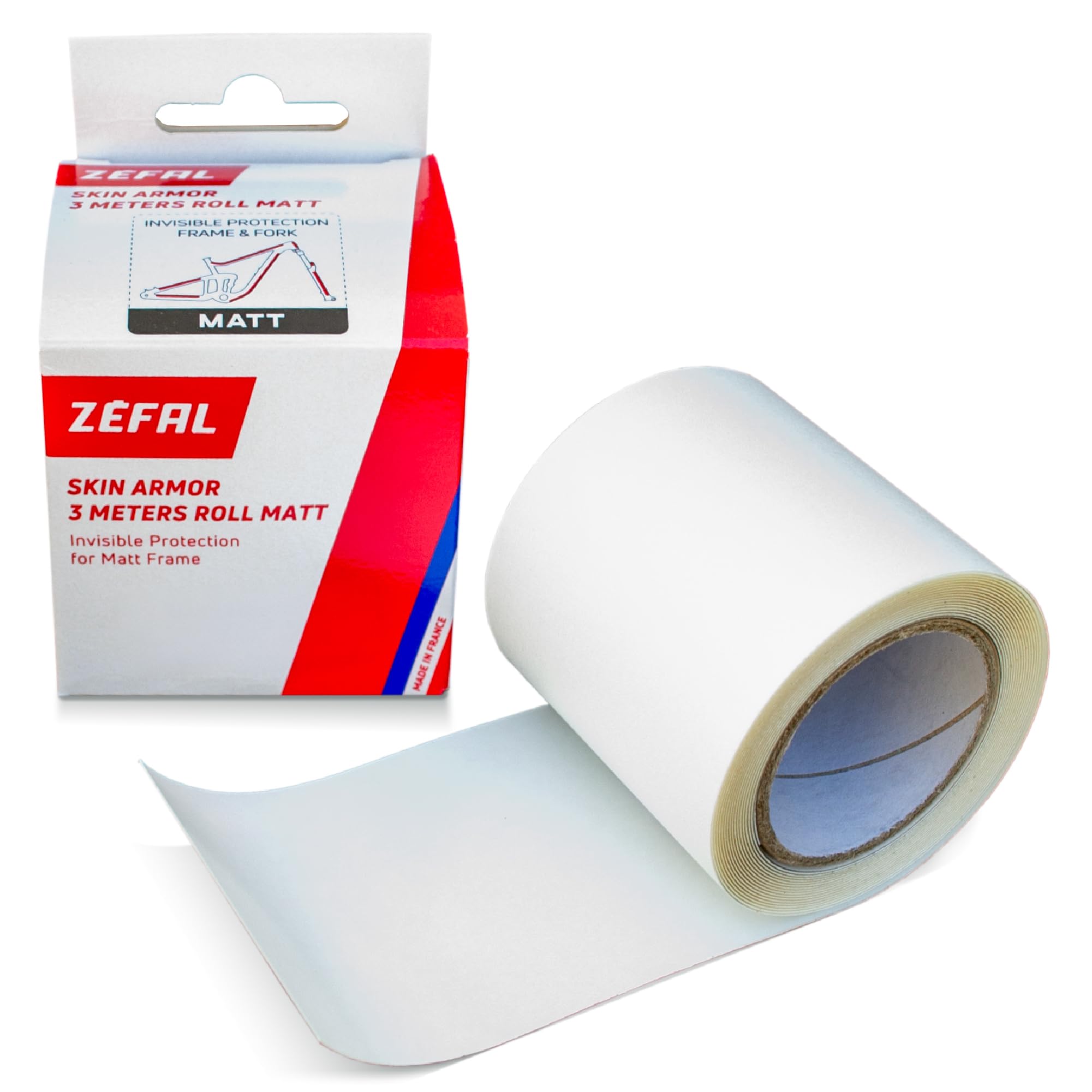 ZEFAL Skin Armor Matt Roll 3 mètres - Protection Cadre VTT et Vélo - Film Protection Velo Transparent Autocollant - Fabriqué en France