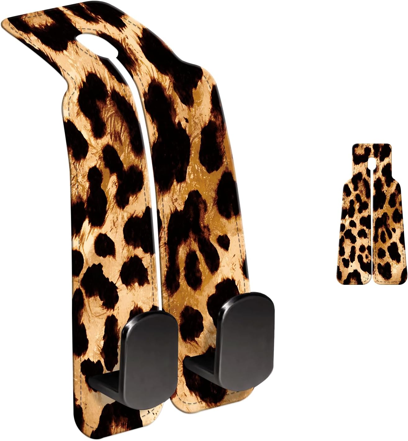 Car Purse Hook Purse Hook for Car Seats Headrest Car Seat Hook, Universal Cute Car Hanger Holder, Car Interior Accessories for Handbags Luxury Leopard