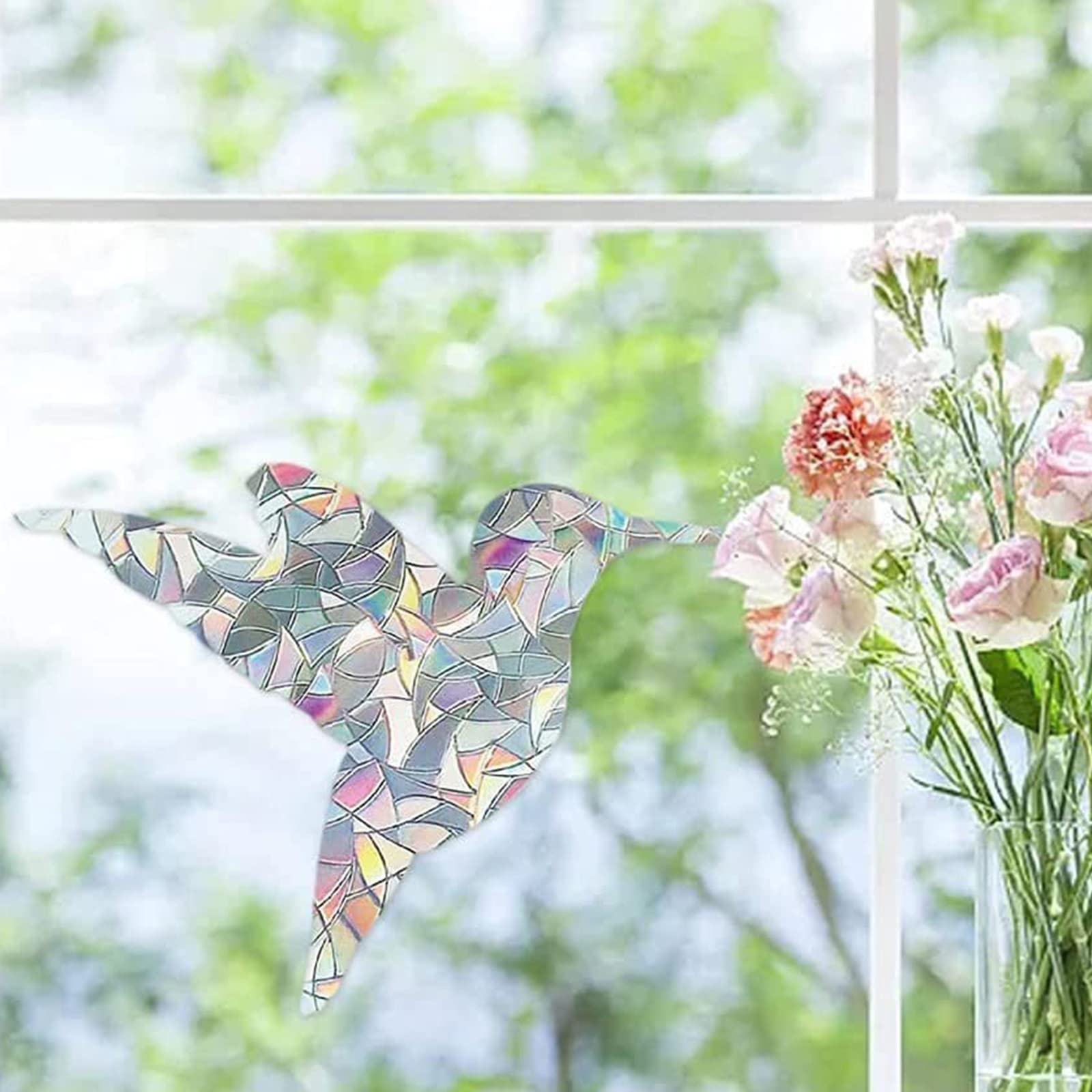 QEQSHQO Adesivi Anticollisione Uccelli - 18 Pezzi Sagome Nere Per Vetrate, Protezione E Decorazione - Foto 6