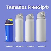 Vista 5 de Owala - Botella de agua aislada de acero inoxidable Kids FreeSip con pajilla, ideal para deportes, viajes y escuela. Libre de BPA, capacidad de 16
