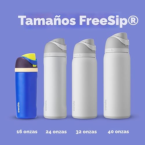 Miniatura 5 de Owala - Botella de agua aislada de acero inoxidable Kids FreeSip con pajilla, ideal para deportes, viajes y escuela. Libre de BPA, capacidad de 16