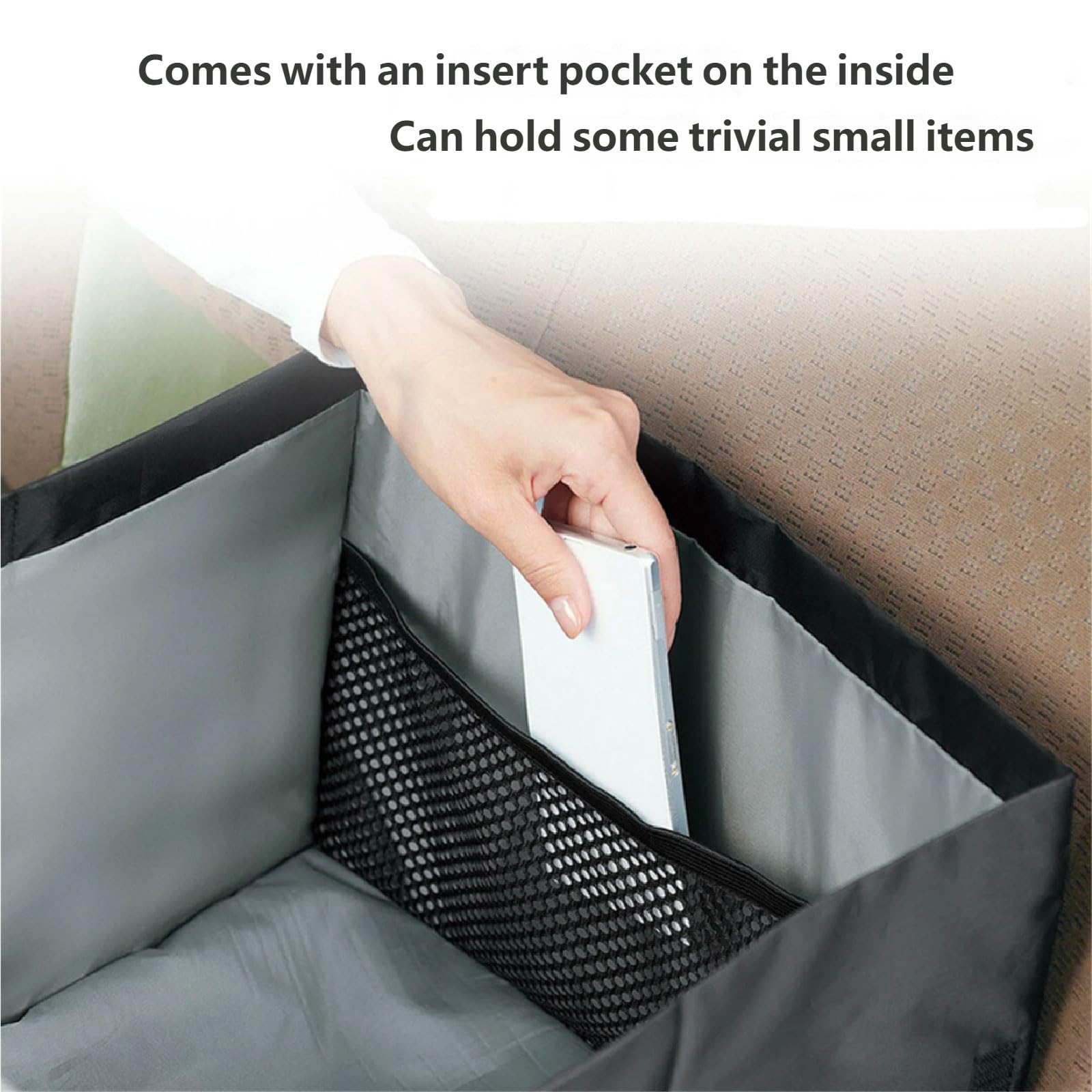 Scatola organizer multifunzione per auto, 30 l, pieghevole, per sedile posteriore o bagagliaio, organizer per auto da viaggio