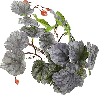 Abaodam 5 Peças Folhas De Paisagismo Folhas De Tanque De Peixes Répteis Plantas Penduradas Répteis Pendurados Decorações De Casa De Videira Para Casa Reptivite Planta Artificial Aquário