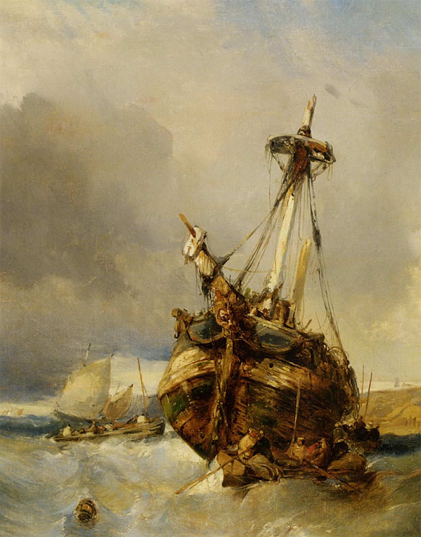 Posteriik No Frame Famous Print Pop Art Wall Art Graffiti Sailing Near The By Eugene Isabey Art Prints For Home Decor 60X90cm