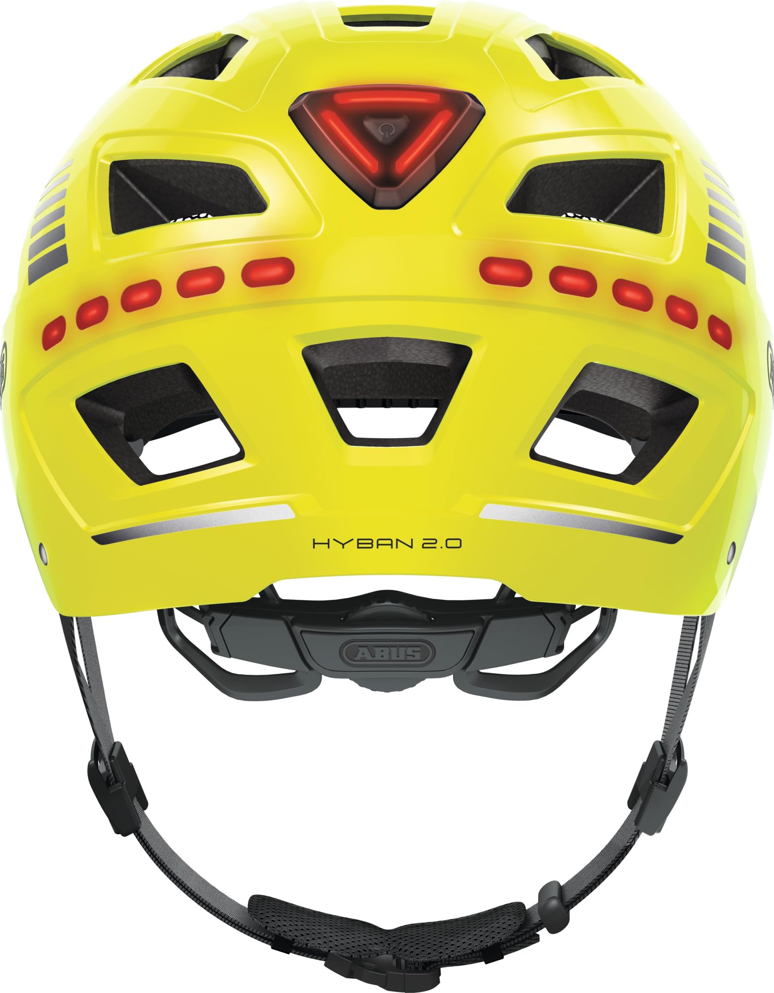 ABUS Fahrradhelm mit Licht - Hyban 2.0 LED - Vorder- und Rücklicht & robuste Hartschale - für Damen und Herren