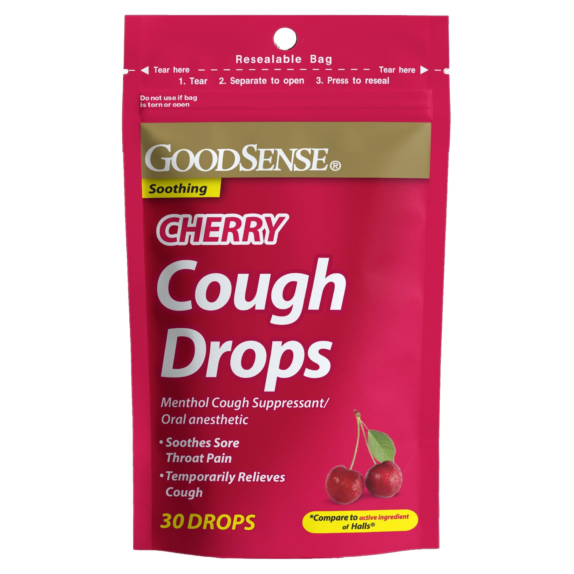 GoodSense Cough Drops Original Cherry 5.8 Mg, 30 CT (Pack of 1)