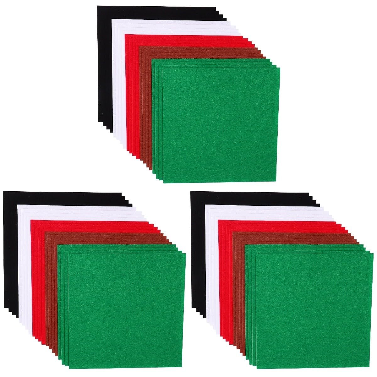 SHINEOFI 60 STK Weihnachtsvlies Kinder DIY Material dekoratives Patchwork Patchworkstoff weihnachtsbasteln Weihnachts basteln Stoff Patchwork Filzstoff selber Machen Nicht gewebt