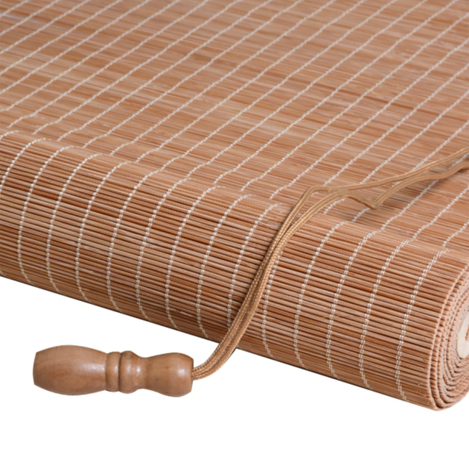 Rideau en Bambou Abat-Jour en Roseau Enroulable, Naturel, Rideaux De Protection, Rideau en Bambou Tissé À La Main, Stores De Patio Pare-Soleil, Stores D'intimité Enroulables Extérieurs (Color : B, S