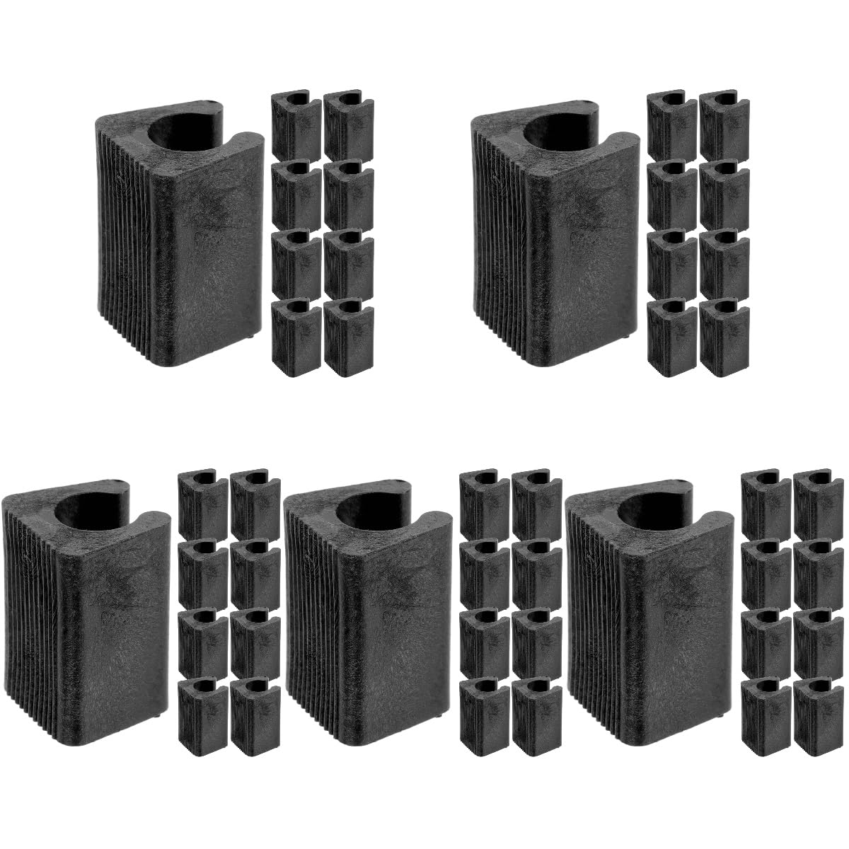DOITOOL 5 Sätze Rundrohr Anti Rutsch Fußpolster Stopper Rollen Stuhlgleiter U Förmige Möbelunterlage Teppich Bodenmatte Gaming Stuhl Esszimmerstuhl Sitzbezüge Sitzkissenbezüge Stück * 5