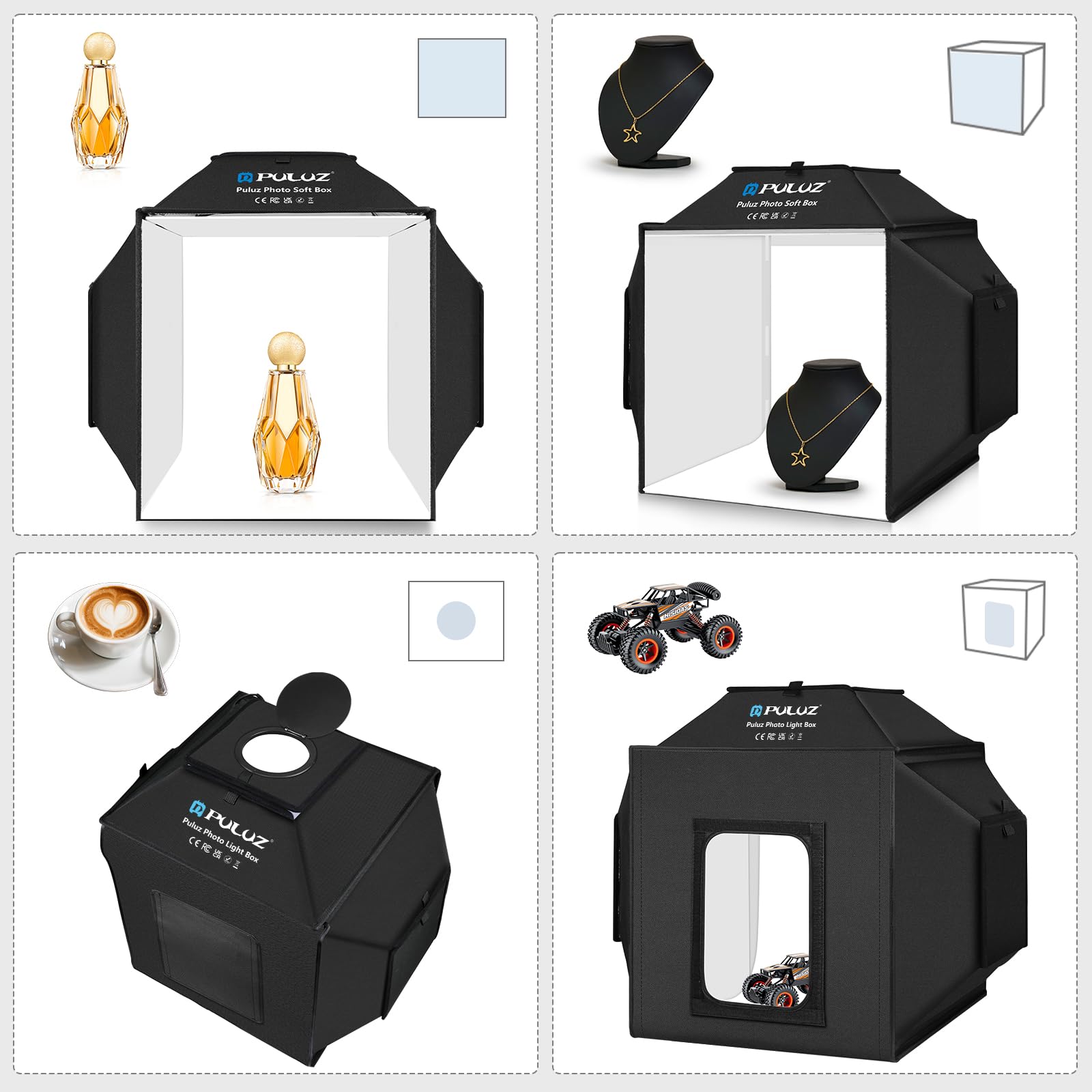 Amazon | PULUZ ライトボックス【 40cm】 撮影ボックス 折りたたみ式